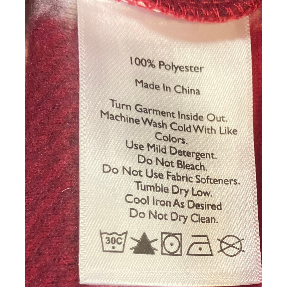 Eddie Bauer Dark Berry Red Plaid Lightweight Fleece 1/4 Zip Size M NEW - Picture 2 of 11